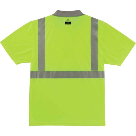 Glowear By Ergodyne XL Polyester Polo Shirt, Lime 21645