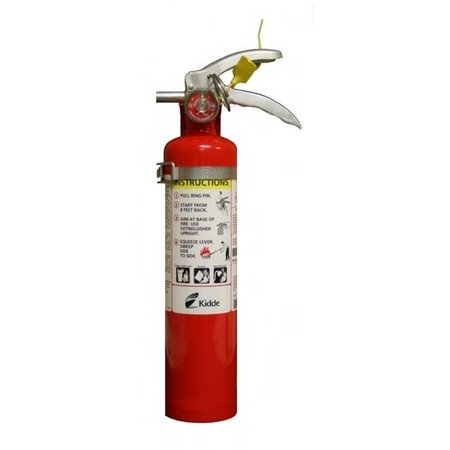 Kidde Fire Extinguisher, Class ABC, UL Rating 1A:10B:C, Dry Chemical, 2.5 lb capacity, 15 ft Range PROPLUS2.5