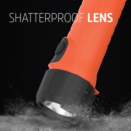 Energizer Orange No Led Industrial Handheld Flashlight, D, 60 lm ENISHH25E