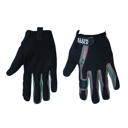 KLEIN TOOLS Mechanics Touchscreen Gloves, XL, Black, Fabric 40231