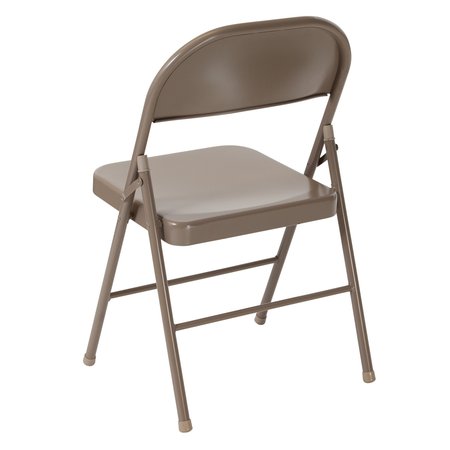 Flash Furniture HERCULES Series Double Braced Beige Metal Folding Chair 2-BD-F002-BGE-GG