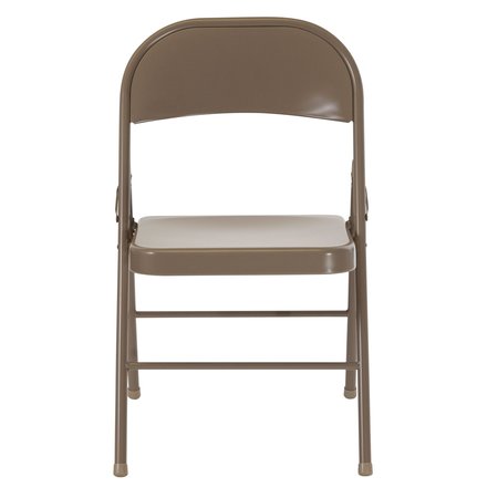 Flash Furniture HERCULES Series Double Braced Beige Metal Folding Chair 2-BD-F002-BGE-GG