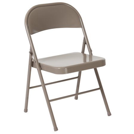 Flash Furniture HERCULES Series Double Braced Gray Metal Folding Chair 2-BD-F002-GY-GG