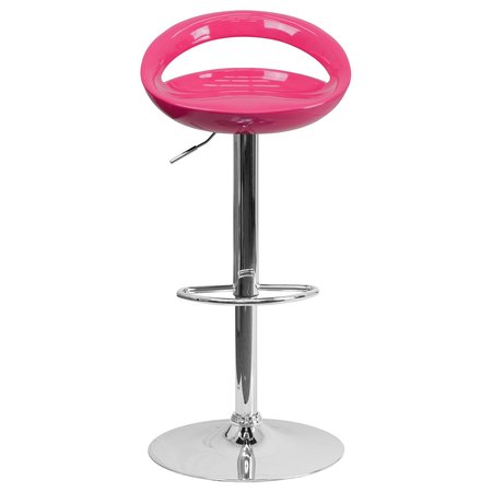 Flash Furniture Pink Vinyl Barstool 2-CH-TC3-1062-PK-GG