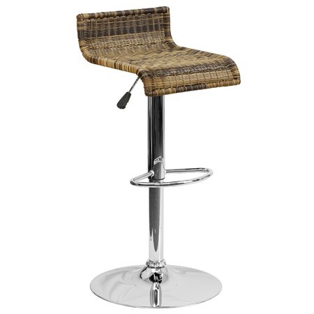 Flash Furniture Wicker Adjustable Height Stool 2-DS-712-GG