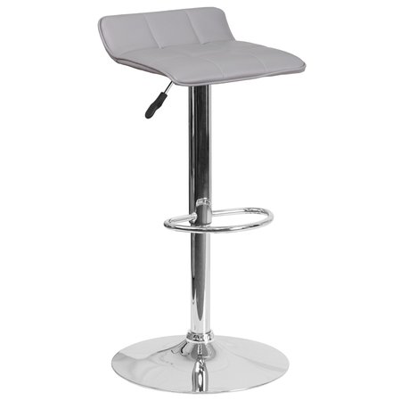 Flash Furniture Gray Vinyl Barstool 2-DS-801B-GY-GG