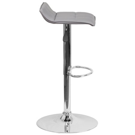 Flash Furniture Gray Vinyl Barstool 2-DS-801B-GY-GG