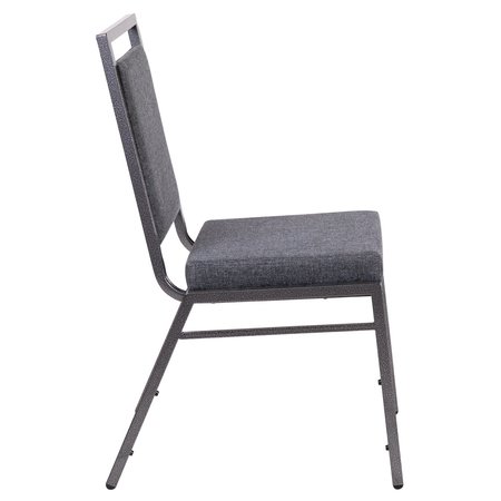 Flash Furniture Dark Gray Banquet Chair, PK2 2-FD-LUX-SIL-DKGY-GG