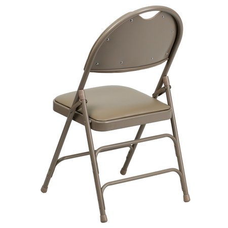 Flash Furniture Beige Vinyl Folding Chair 2-HA-MC705AV-3-BGE-GG