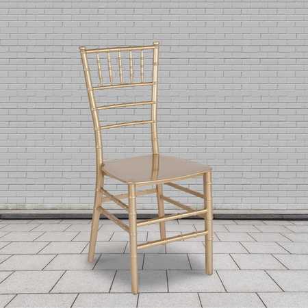 Flash Furniture HERCULES Series Gold Resin Stacking Chiavari Chair 2-LE-GOLD-M-GG