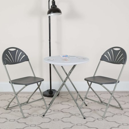 Flash Furniture Charcoal Plastic Folding Chair 2-LE-L-4-CH-GG