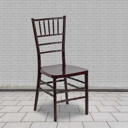 Flash Furniture HERCULES PREMIUM Series Mahogany Resin Stacking Chiavari Chair 2-LE-MAHOGANY-GG