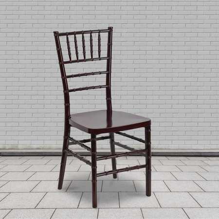 FLASH FURNITURE HERCULES Series Mahogany Resin Stacking Chiavari Chair 2-LE-MAHOGANY-M-GG