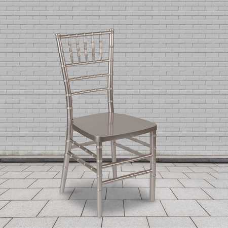 Flash Furniture HERCULES PREMIUM Series Pewter Resin Stacking Chiavari Chair 2-LE-PEWTER-GG