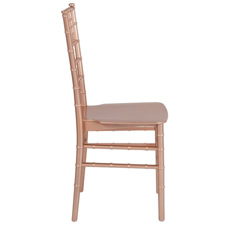 Flash Furniture HERCULES Series Rose Gold Resin Stacking Chiavari Chair 2-LE-ROSE-M-GG
