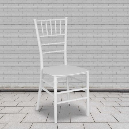 Flash Furniture HERCULES Series White Resin Stacking Chiavari Chair 2-LE-WHITE-M-GG
