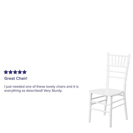 Flash Furniture HERCULES Series White Wood Chiavari Chair 2-XS-WHITE-GG