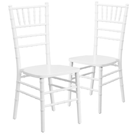 Flash Furniture HERCULES Series White Wood Chiavari Chair 2-XS-WHITE-GG
