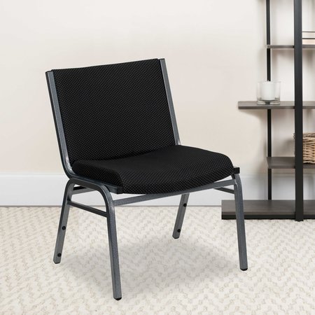 Flash Furniture Black Fabric Stack Chair 2-XU-60555-BK-GG