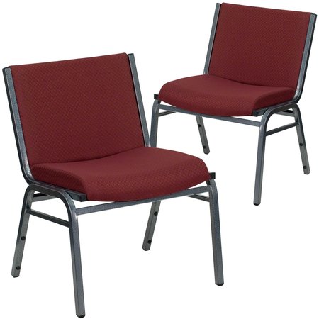 Flash Furniture Burgundy Fabric Stack Chair 2-XU-60555-BY-GG