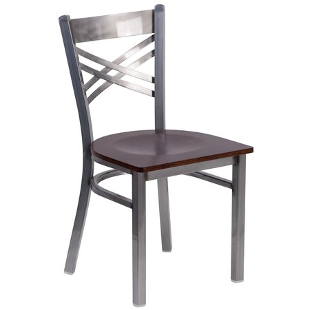 Flash Furniture Clear X Chair-Wal Seat 2-XU-6FOB-CLR-WALW-GG