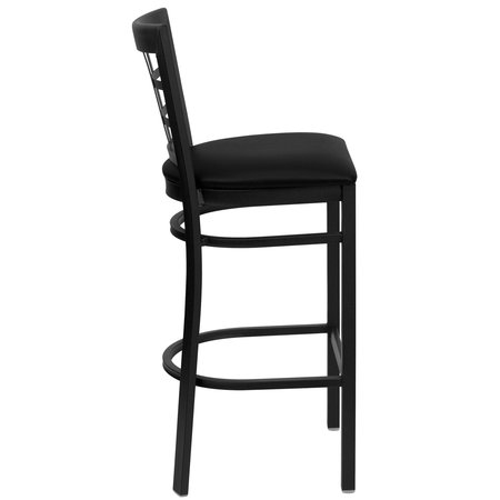 Flash Furniture Black Window Stool-Black Seat 2-XU-DG6R7BWIN-BAR-BLKV-GG
