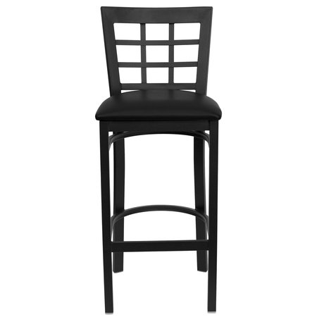 Flash Furniture Black Window Stool-Black Seat 2-XU-DG6R7BWIN-BAR-BLKV-GG