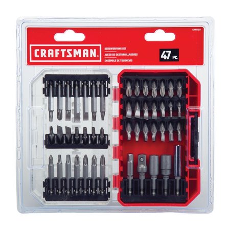 Craftsman Multi-Bit Screwdriver Set, Steel, 47 pcs. CMAF1247