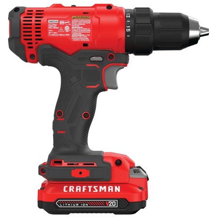 Craftsman Cordless Drill/Driver, V20 1/2 CMCD701C2