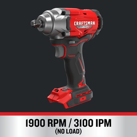 Craftsman Cordless 1/2", V20 CMCF921B