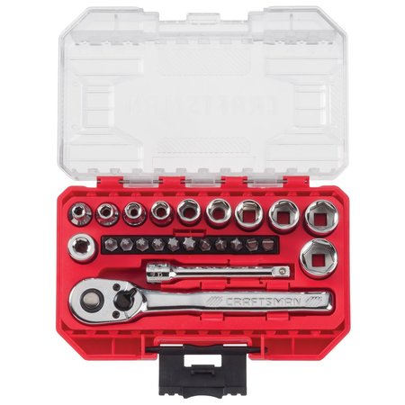 Craftsman Tool Set, 24 Piece Standard (SAE) Polish, SAE, 24 pcs CMMT12009LZ