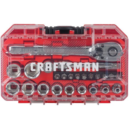 Craftsman Tool Set, 24 Piece Metric Polished Chrom CMMT12010LZ