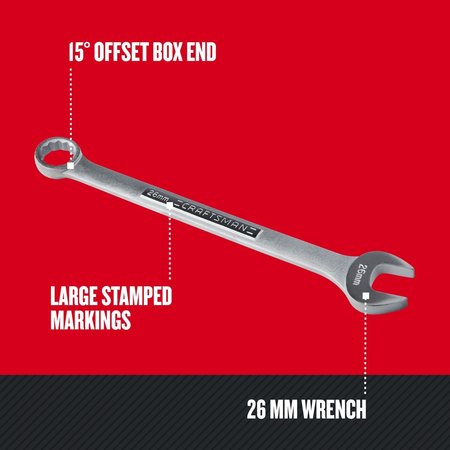 Craftsman Metric Comb Wrench, 26 millimeter S X 26 CMMT42932