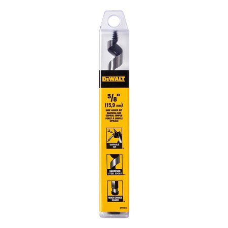 Dewalt 5/8" x 6" Power Ship Auger Bit DW1665