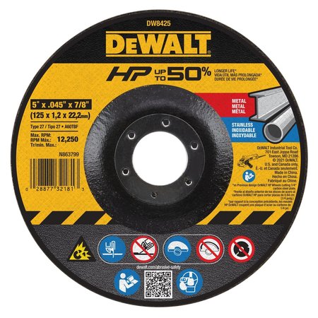 DEWALT High-Performance Cutting Wheels DW8425