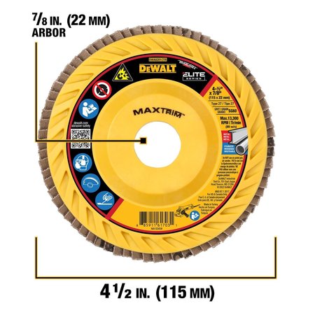 Dewalt XP(TM) Ceramic MAXTRIM Trimmable Flap Disc DWA8281CTR