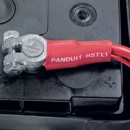 PANDUIT Thick Wall Heat Shrink Tubing, 4", PK5 HST1.1-48-5Y