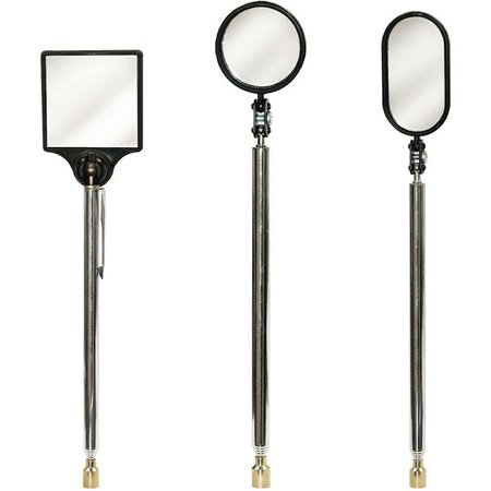 MAG-MATE Telescoping Glass Inspection Mirror 3pcs 301-306-315G240
