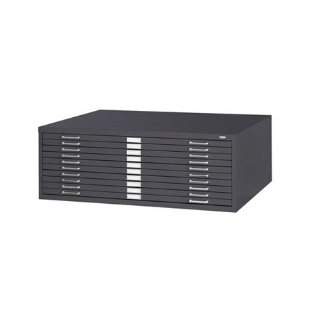 SAFCO 46-1/2" W 10 Drawer File Cabinet, Black, 30" x 42" 4986BL