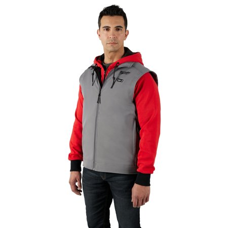 Milwaukee Tool M12 TOUGHSHELL Men's Heated Vest, Includes: M12 Battery Holder, Gray, Large 304G-20L