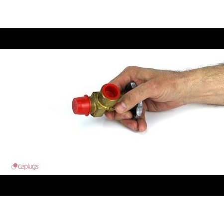 Caplugs Plastic Tapered Cap Plug, Red, T-12X T-12X PE-LD01 RED002