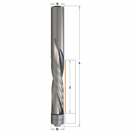 CMT Upcut Spiral Bit W/Bearing, 1/2" 191.507.11B