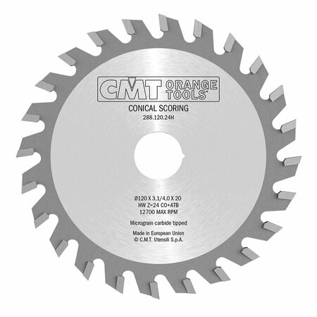 Cmt Scoring Blade, 120mm dia., 3.1-4.2mm Kerf 288.120.24K