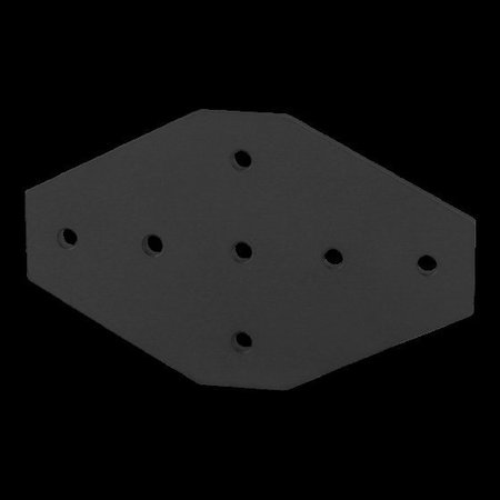 80/20 Black 30 S 7 Hole Cross Joining Plate 30-4335-BLACK