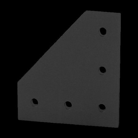 80/20 Black 30S 5 Hole 90 Degree Joining Plate 30-4351-BLACK
