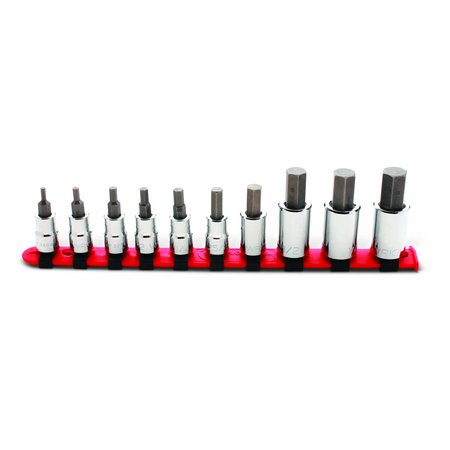 WRIGHT TOOL 3/8" Drive Hex Bit Socket Set, SAE, 10 pcs 311