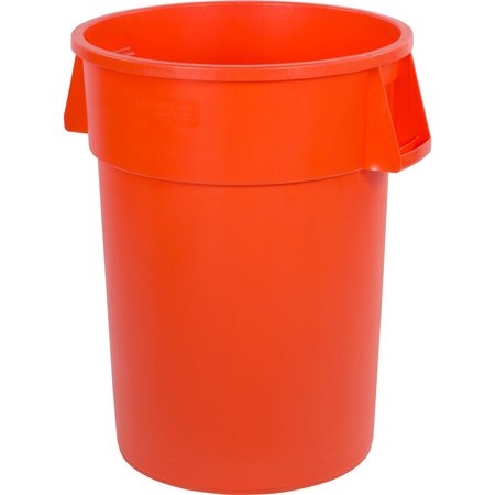 BRONCO 55 gal Round Trash Can, Orange 84105524