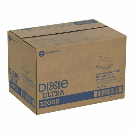 Dixie Napkin, 9 7/8" W, Brown, 6 1/2 W, 32008, PK24 32008