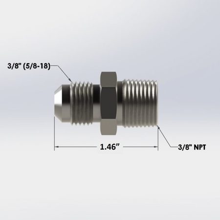 Fittings Npt 3/8"- 3/8" Male Flare Adapter 3231