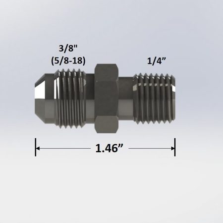 Fittings Npt 1/4"- 3/8" Male Flare Adapter 3244